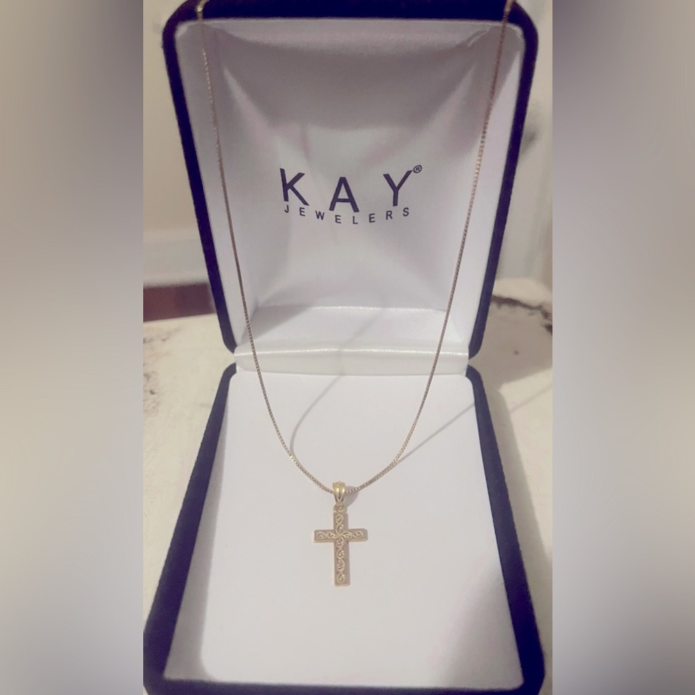 10k gold cross necklace from piercing pagoda